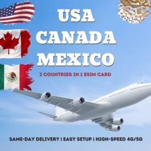 PERMANENT USA/Canada/Mexico eSIM Unlimited Data,Talk,Text in Canada/Mexico